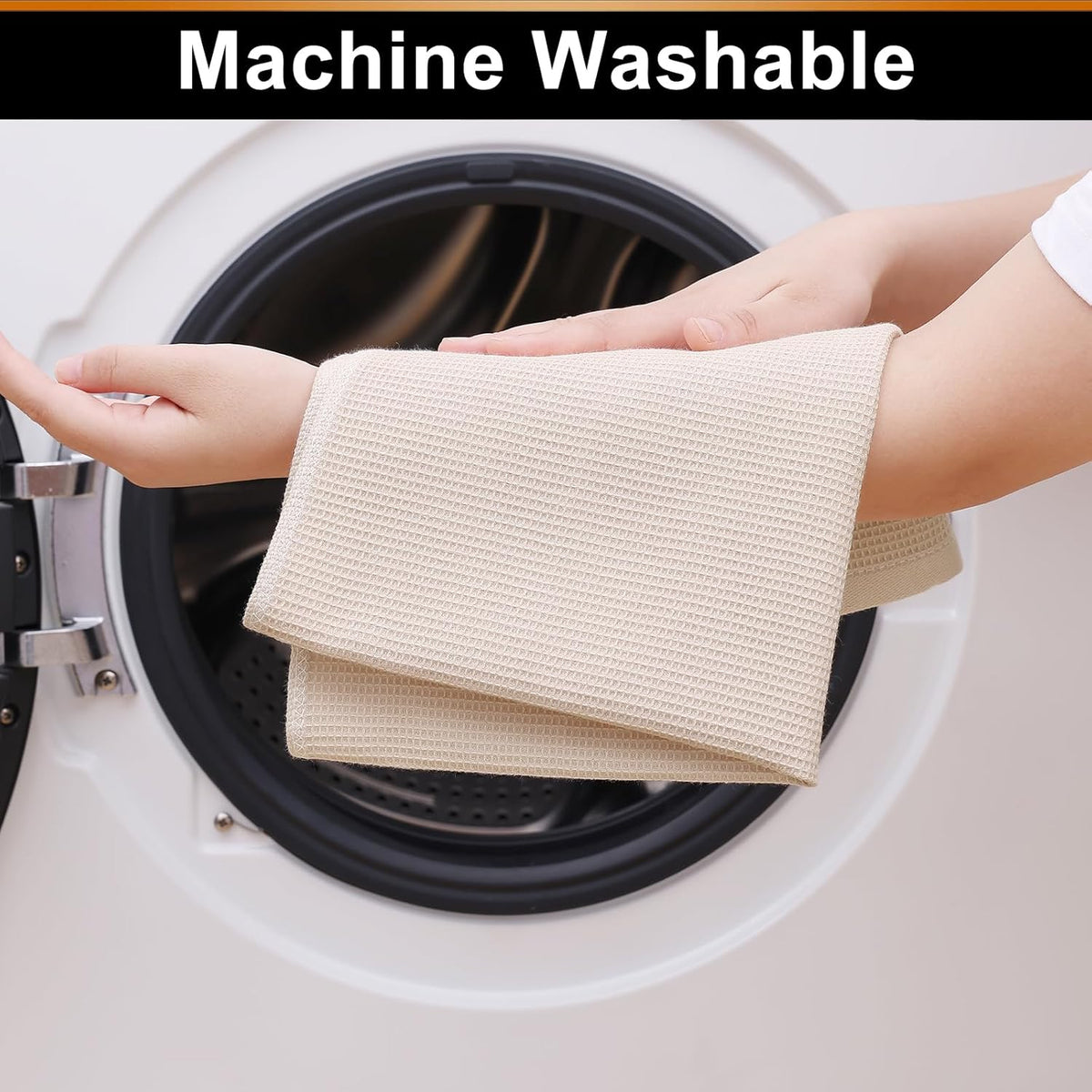 Homaxy 100% Cotton Waffle Weave Kitchen Towels - 8 Pack Soft and Absorbent Dish Towels - 16 x 26