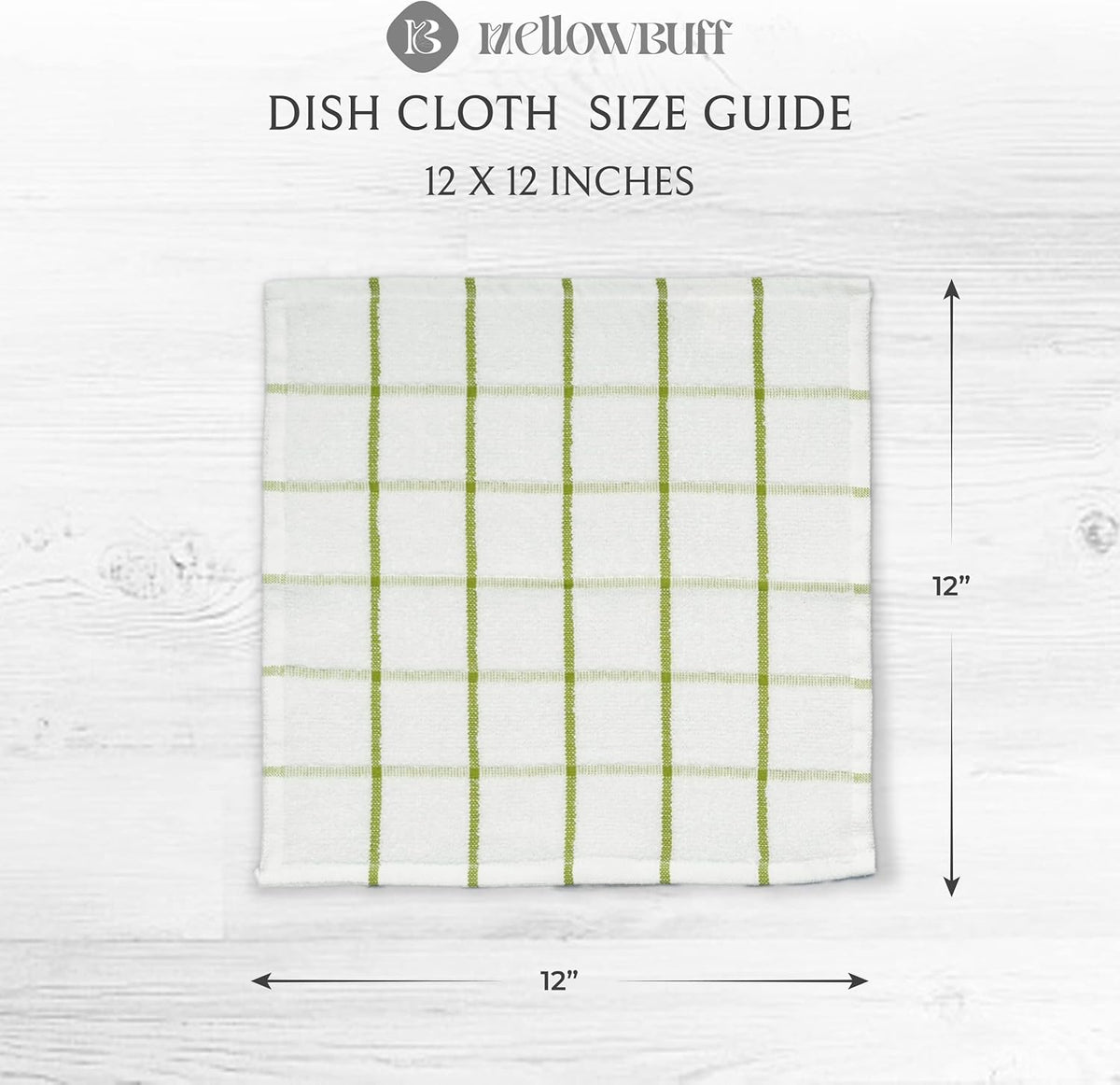 100% Cotton Terry Dish Cloth & Dish Towel, 6 Pack, Super Soft and Absorbent Kitchen Towels, Perfect