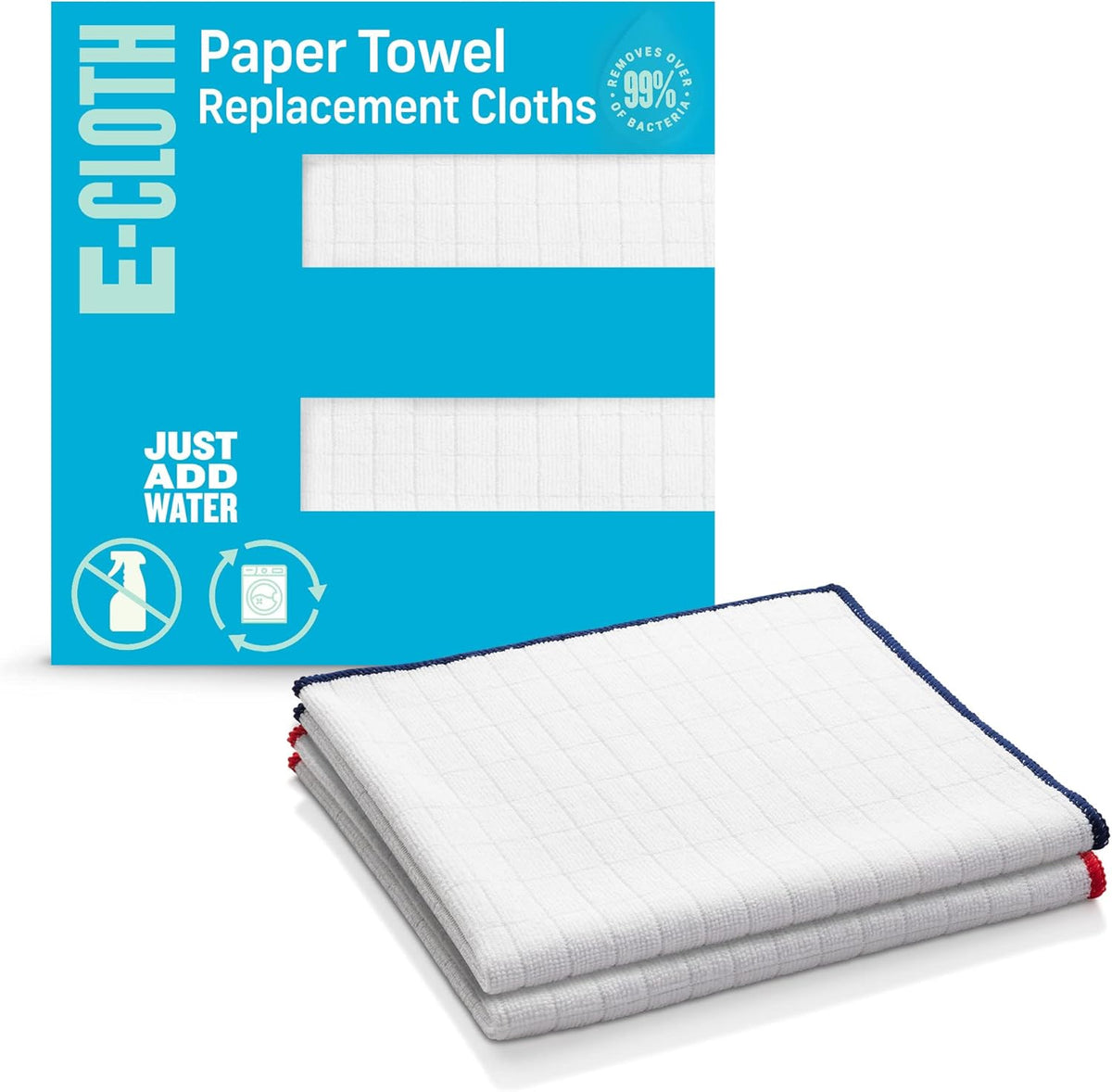 E-Cloth Wash & Wipe Dish Cloth, Microfiber Cleaning Cloth Reusable Paper Towel Alternative Cloths