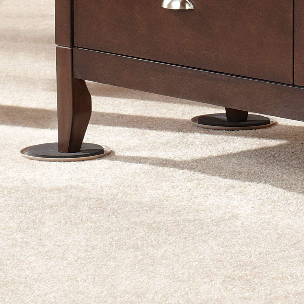 Ezprotekt 8 Pack Reusable Large Furniture Movers Sliders for Carpet, 5" Round Furniture Moving
