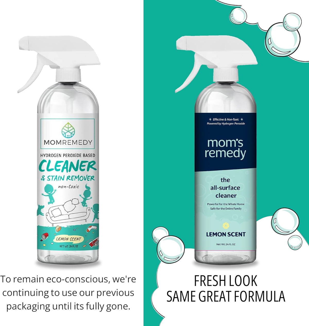 MOMREMEDY Hydrogen Peroxide All Purpose Cleaning Spray | Multipurpose Home Cleaner | Fabric and