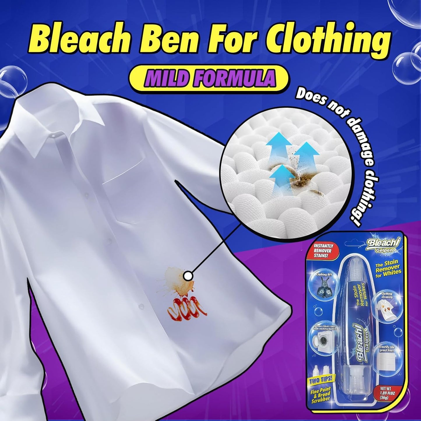 Bleach Pen For Clothing, Bleach Pen, Stain Remover Pen, Clothing Bleached DIY design, Travel