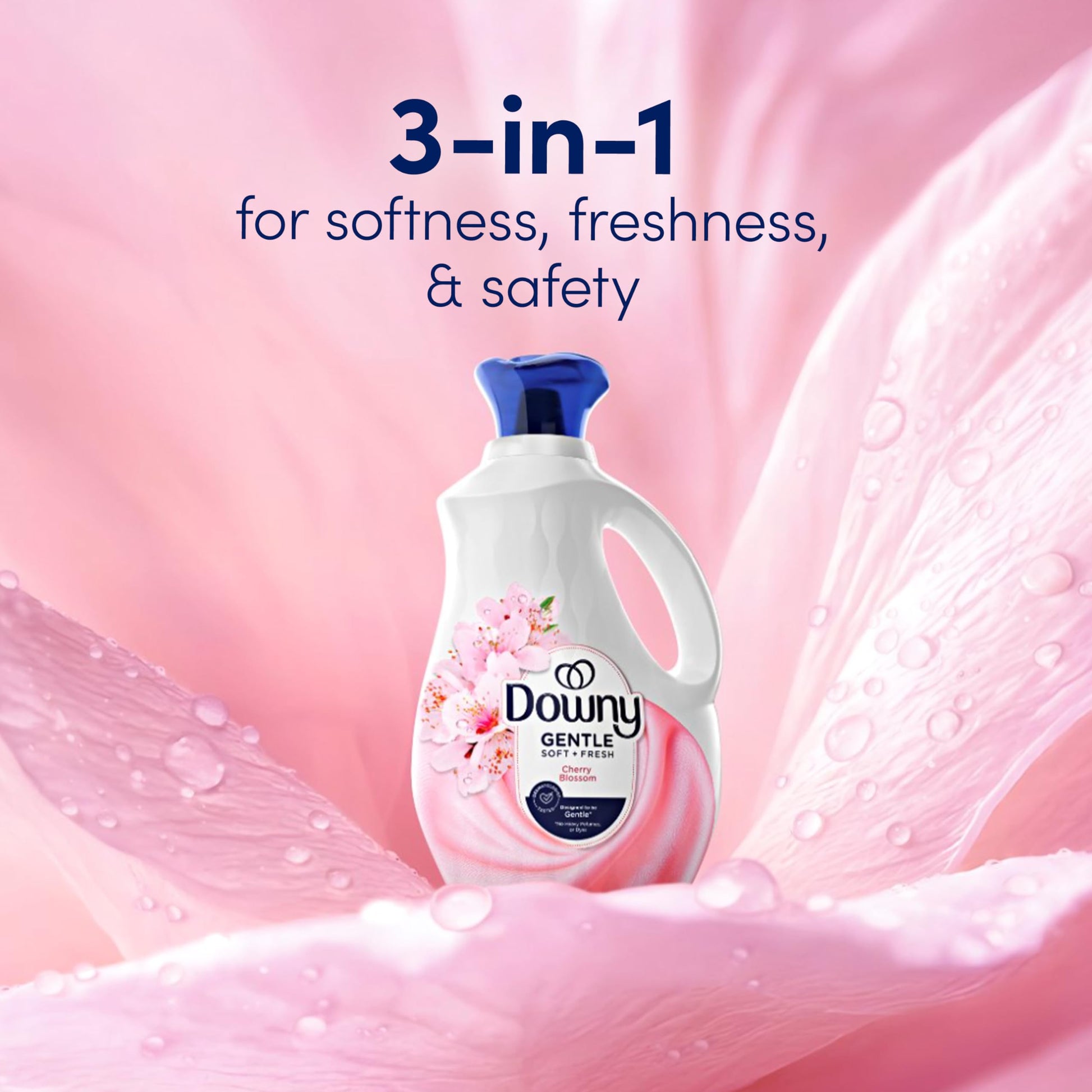 Downy Gentle Soft + Fresh Fabric Softener Liquid, Cherry Blossom Scent, 56 FL OZ – view 2