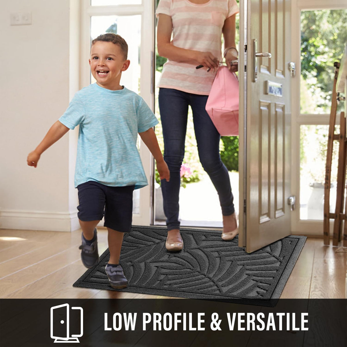 Front Door Mat, Absorbent Resist Dirt Welcome Door Mat Indoor Outdoor, Waterproof Doormat, Sturdy