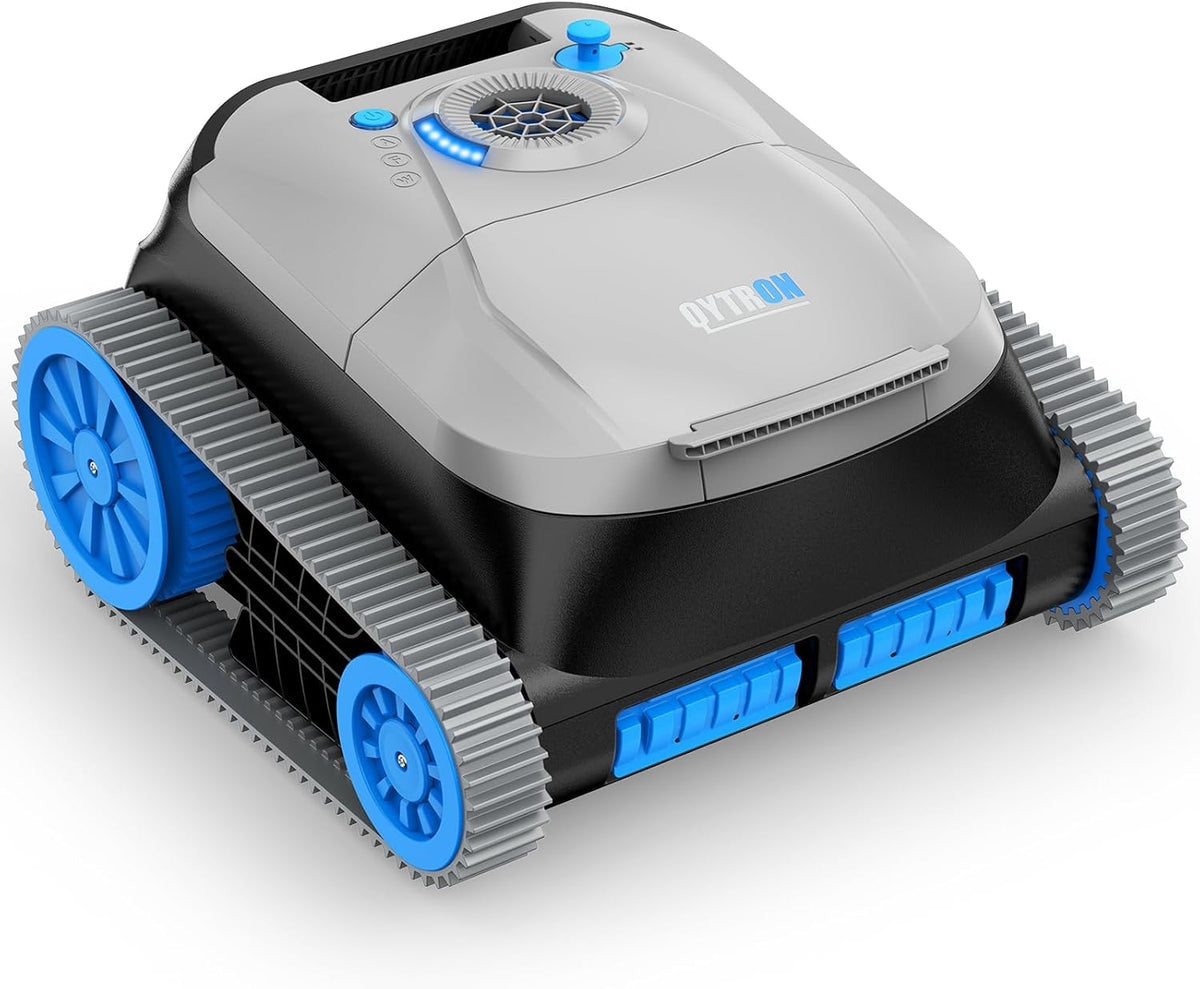 NIXBOT QP5 Robotic Pool Cleaner, Cordless Pool Vacuum for Inground Pools, Dual-Motor Turbine