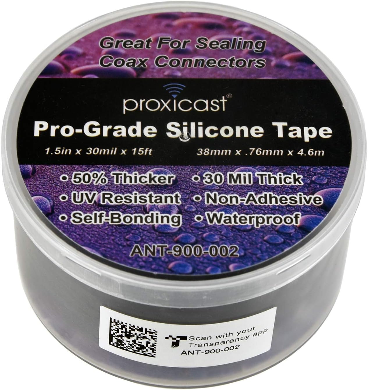 Proxicast Pro-Grade Extra Strong 30mil Weatherproof Self-Fusing Silicone Rubber Sealing Tape For