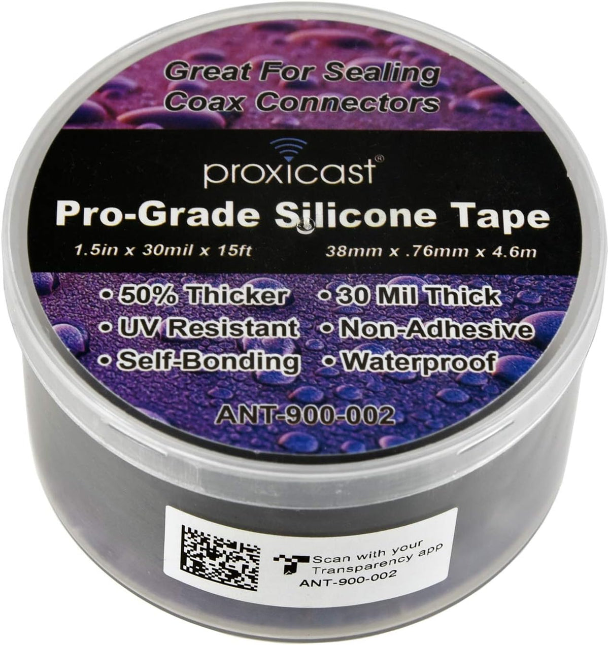 Proxicast Pro-Grade Extra Strong 30mil Weatherproof Self-Fusing Silicone Rubber Sealing Tape for