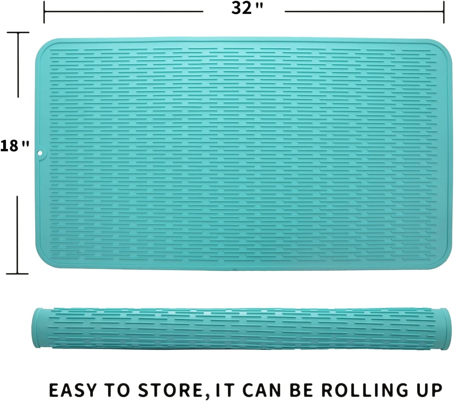 Silicone Dish Drying Mat for Multiple Usage,Easy clean,Eco-friendly,Heat-resistant Silicone Mat for