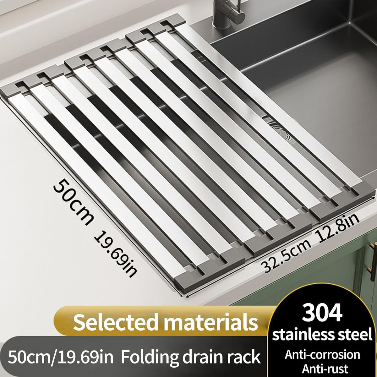 Foldable Dish Drying Rack, Over The Sink Dish Drying Rack ，Dish Drying mat，Dish Drying mats for