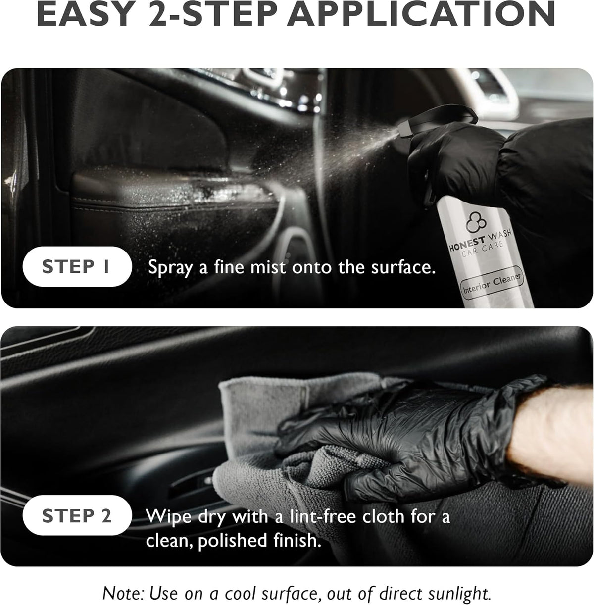 Interior Cleaner Cleans and Shines Rubber, Plastic, and Vinyl | All-Purpose Interior Cleaner for
