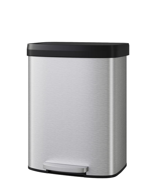 Garvee 16 Gallon / 60 Liter Stainless Steel Trash Can with Lid, Large Garbage Can for Kitchen
