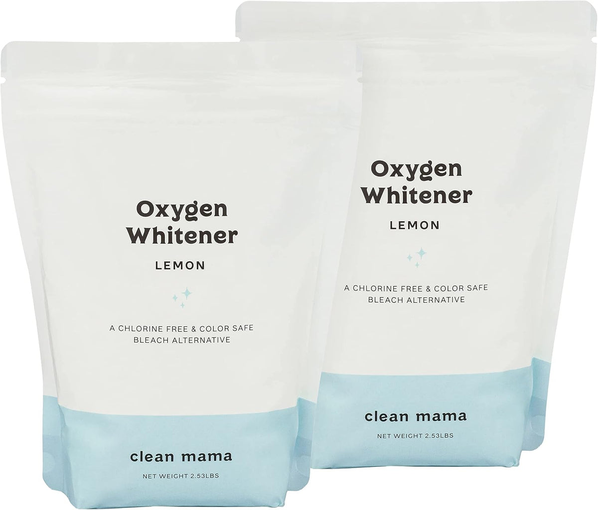 Clean Mama Natural Oxygen Whitener and Stain Remover - Color-Safe Natural Bleach Alternative