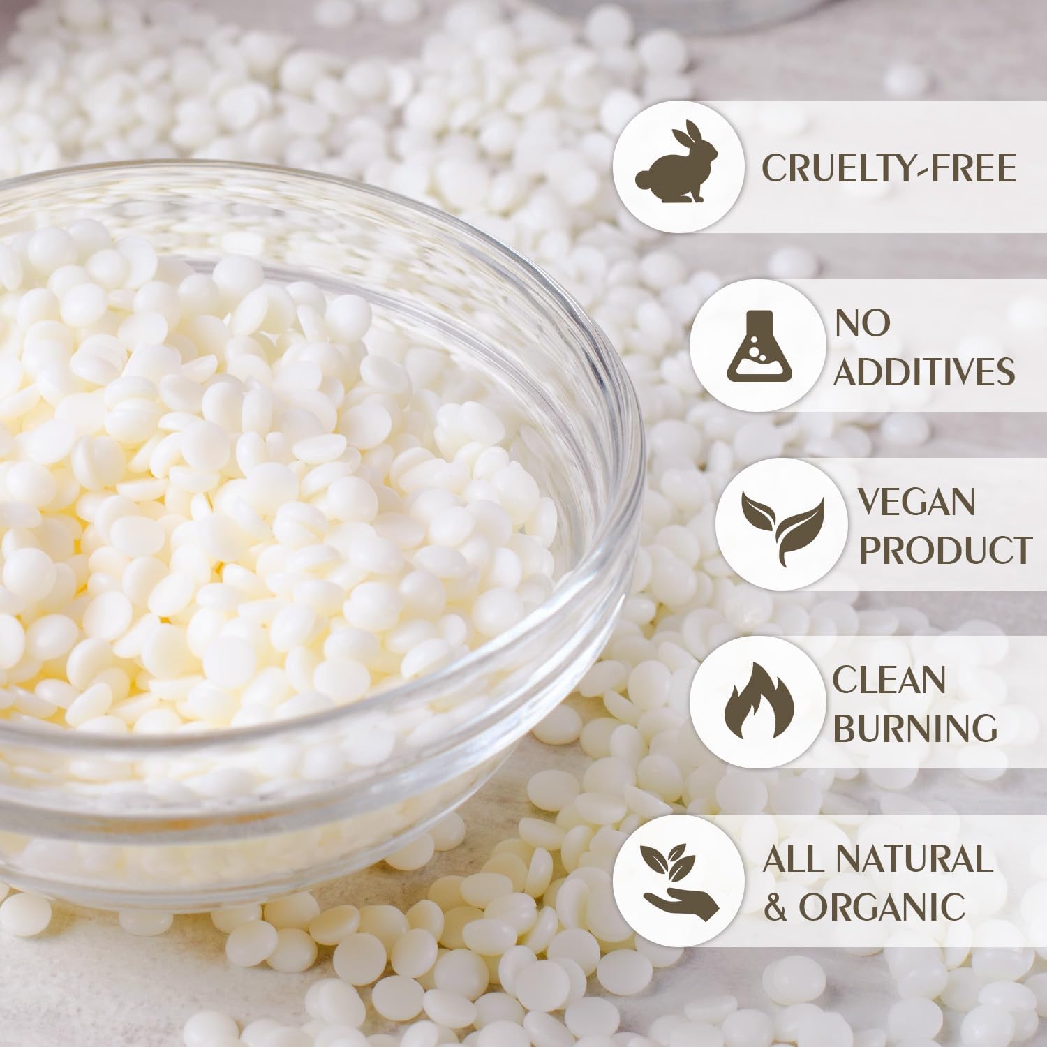 Soy Wax, Waxcanpy Natural Candle Wax, Organic Soy Wax for Candle Making from Farm, No Additives
