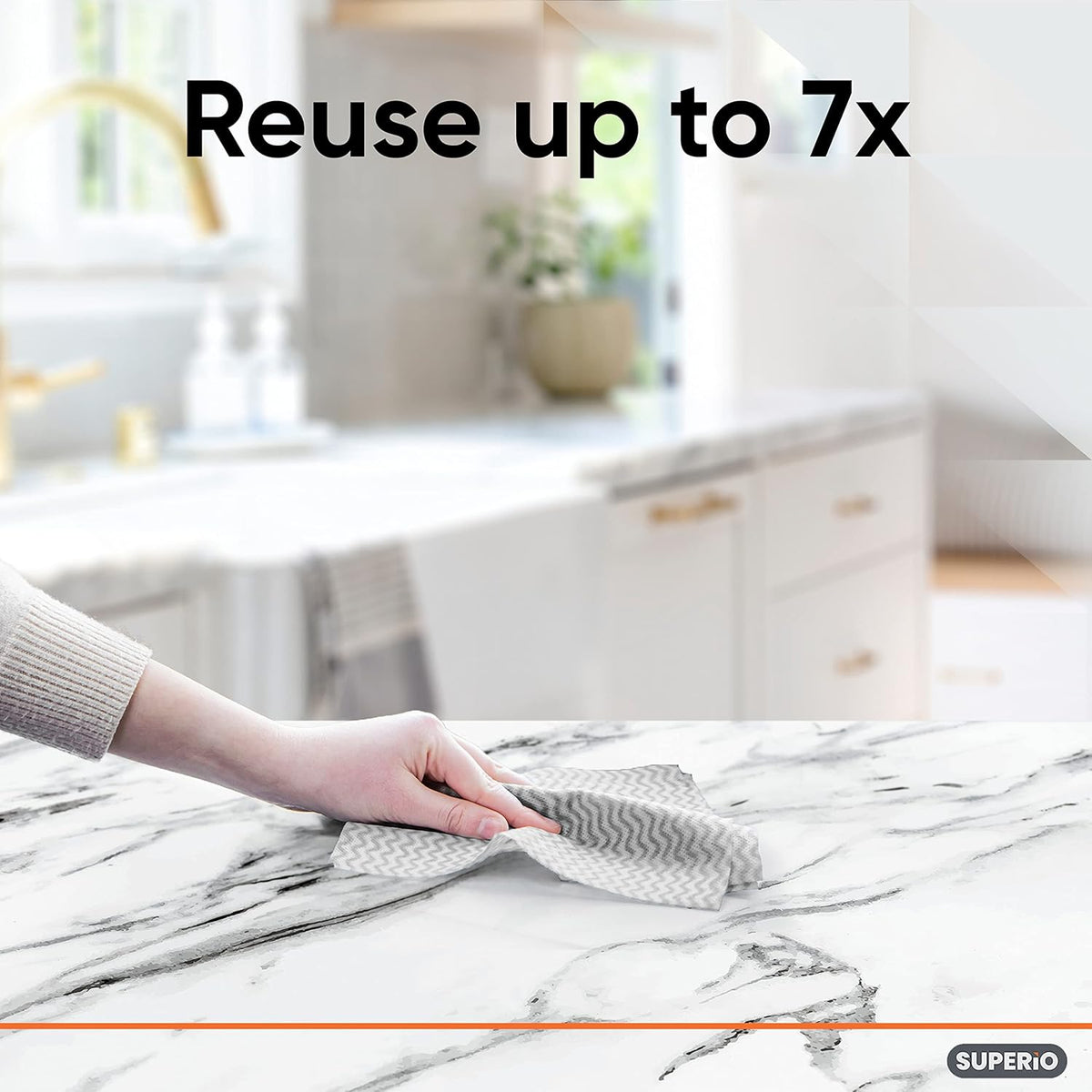Superio Handy Wipes For Kitchen Multi-Purpose Heavy-Duty Reusable Cleaning cloth for house