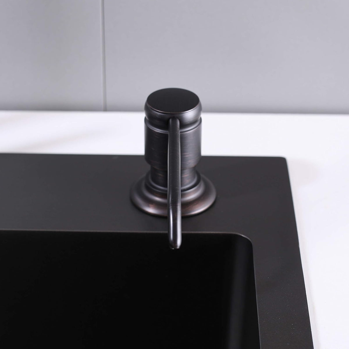 GAGALIFE Soap Dispenser for Kitchen Sink (Oil Rubbed Bronze) and Extension Tube Kit, Complete Brass