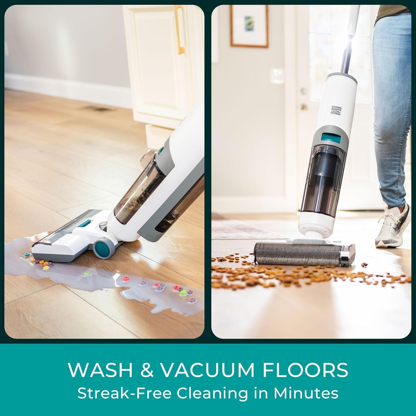 Kenmore HF5010 AquaLite 3-in-1 Cordless Wet Dry Vacuum Hard Floor Cleaner with Automatic