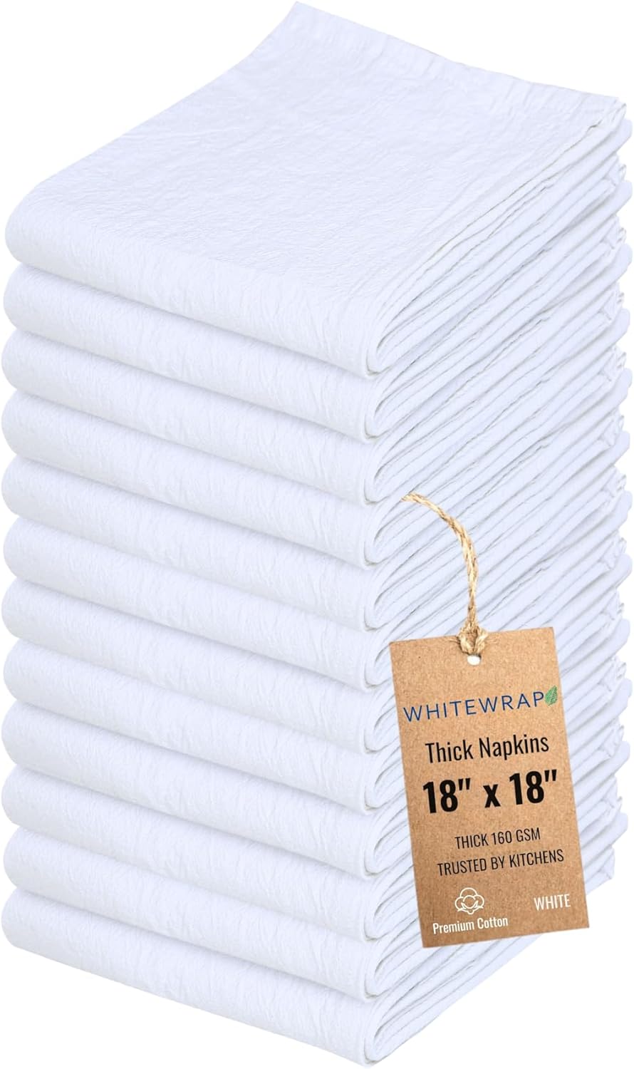 WHITEWRAP Flour Sack Towels 100% Cotton Dish Towel Reusable Baking Cloth for Bread Dough