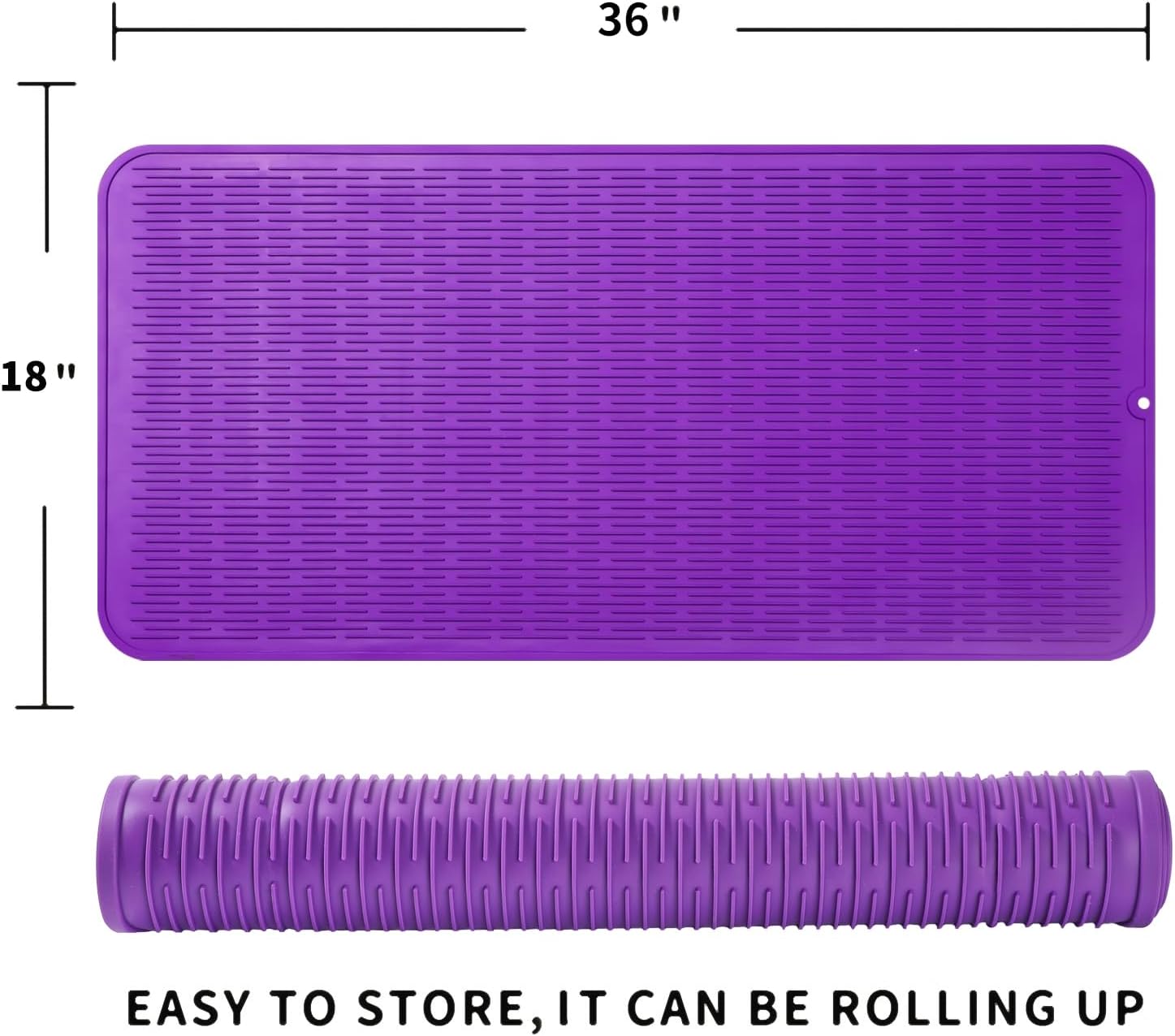 Silicone Dish Drying Mat for Multiple Usage,Easy clean,Eco-friendly,Heat-resistant Silicone Mat for
