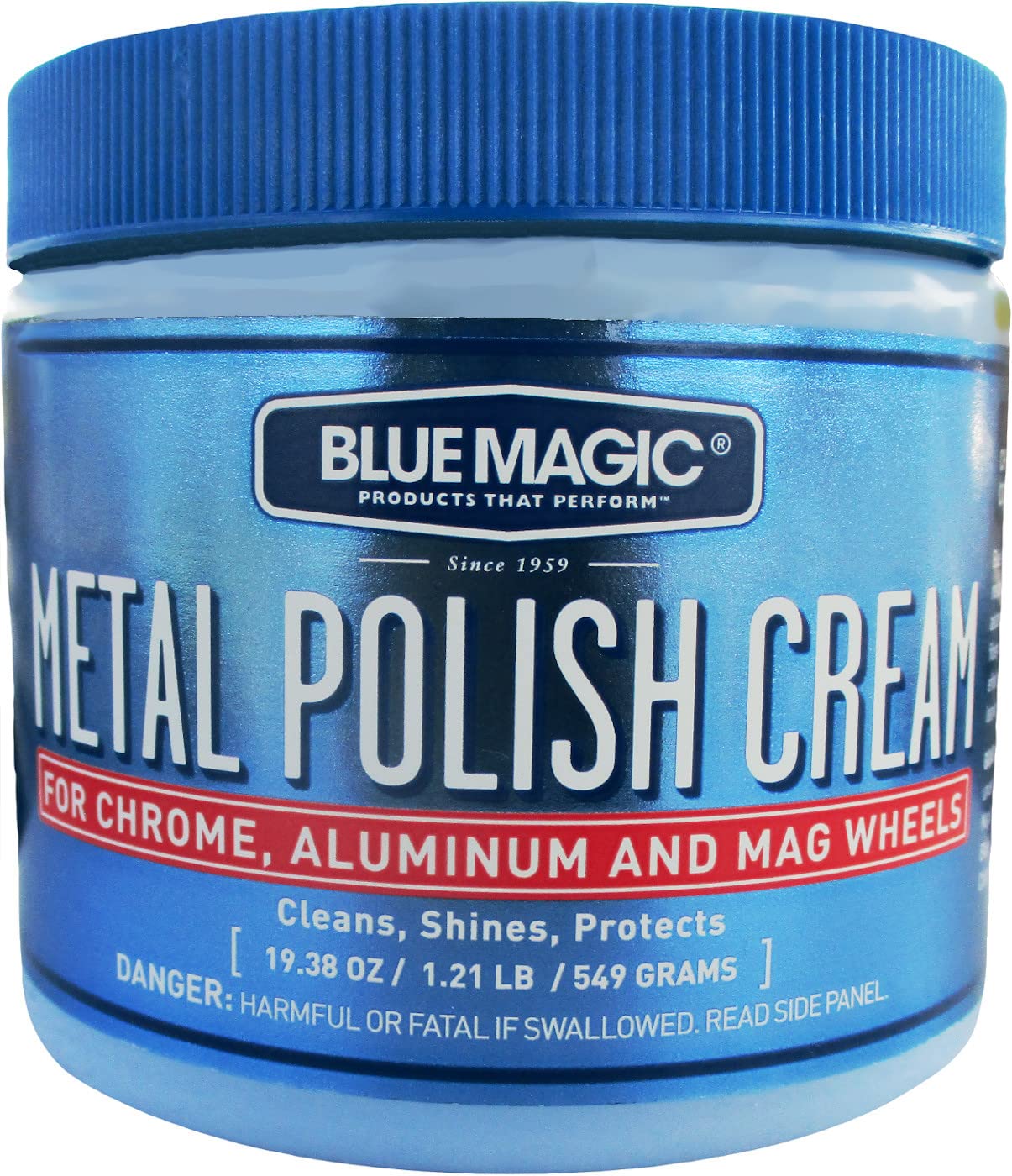 Blue Magic 500-06 Metal Polish Cream Non-Abrasive Tarnish and Oxidation Remover for Chrome