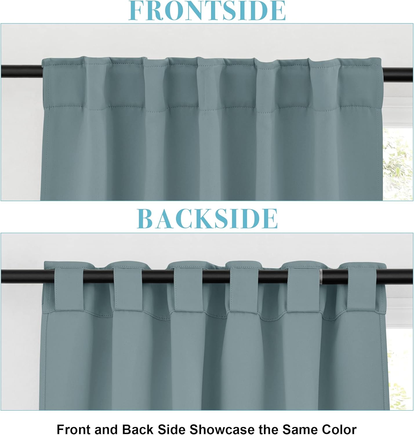 RYB HOME Kitchen Window Curtains - Blackout Privacy Half Window Curtains for Bedroom Bathroom