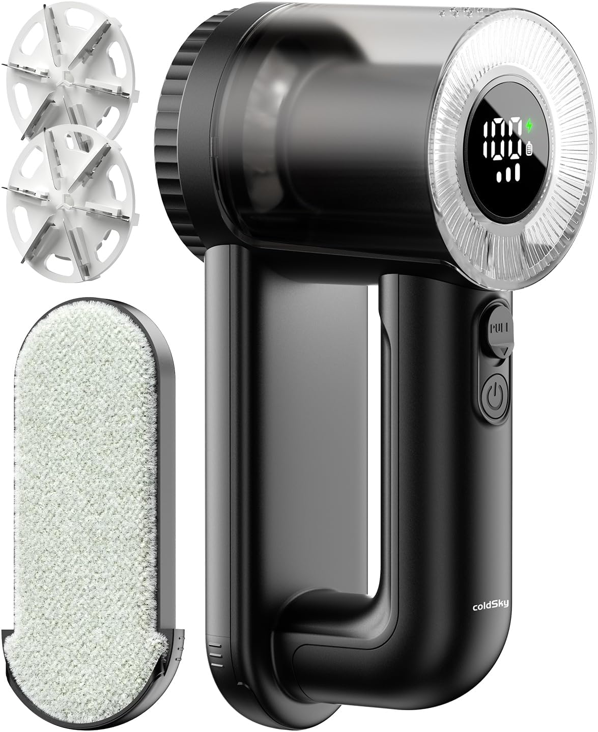 coldSky Electric Fabric Shaver & Lint Remover, Rechargeable Portable 3-Speed LED Digital Display