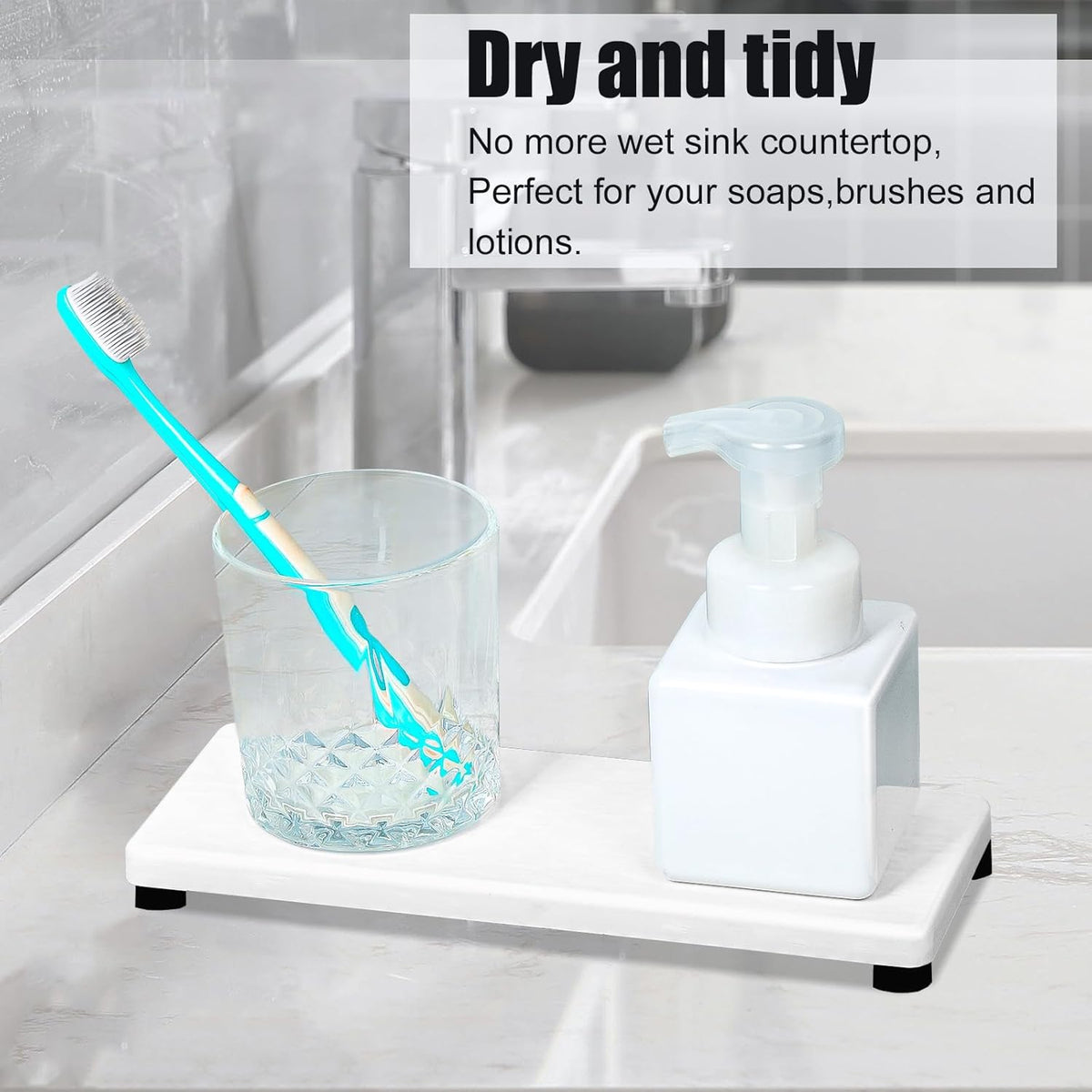 3PCS Stone Drying Tray, Water Absorbing Stone Tray for Sink, Stones Soap Trays, Fast Dry Diatomite