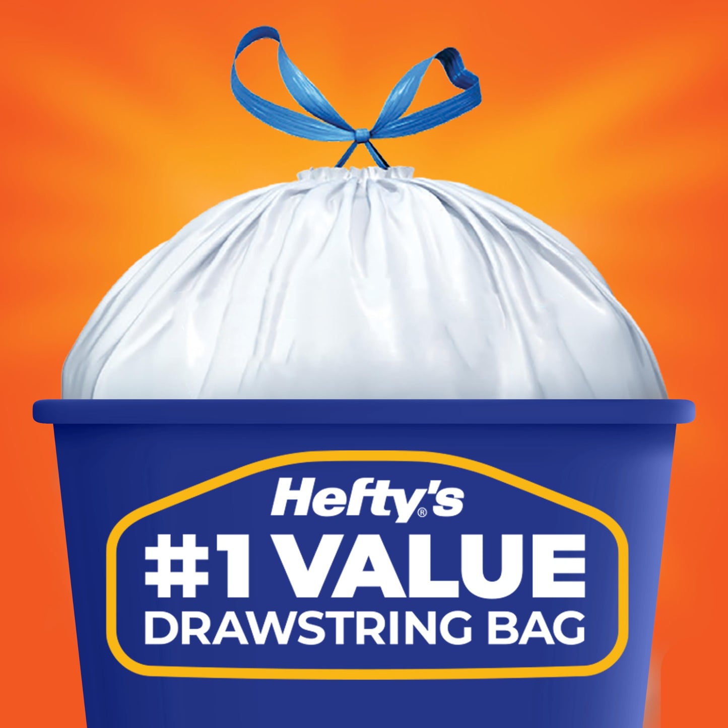 Hefty Strong 13G Tall Kitchen Trash Bags, White, Unscented, 120ct