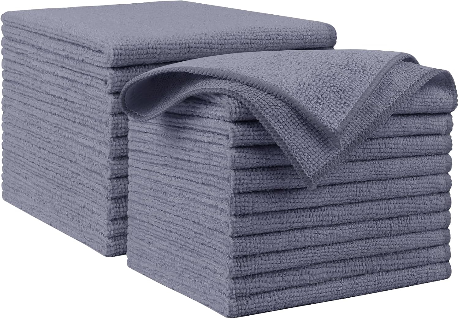 AIDEA Microfiber Cleaning Cloth Grey 20PK, Micro Fiber Cloth for Cleaning Cars, Premium All Purpose