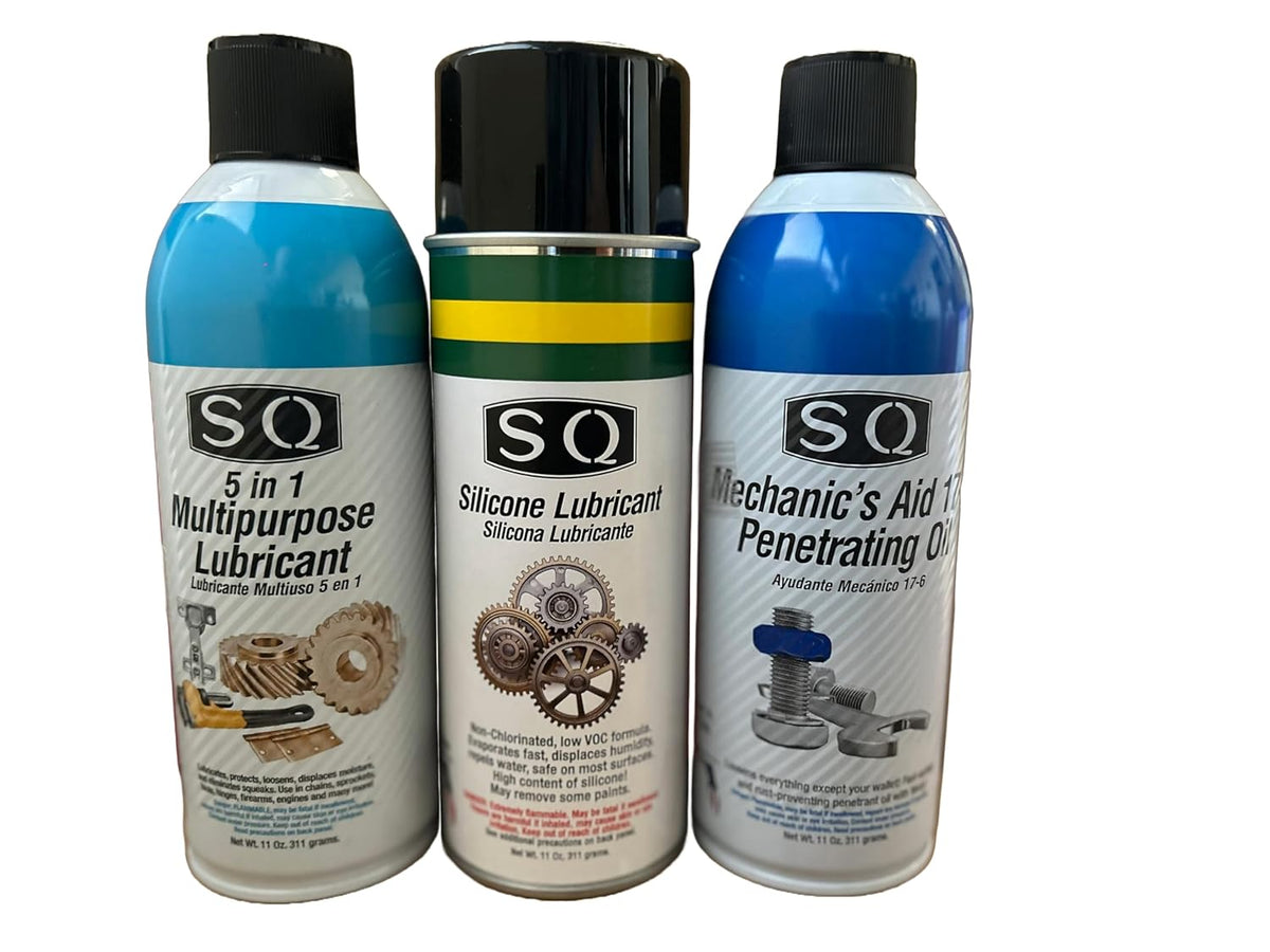 Sicamu SQ Lubricant Combo, 311g, 11fl oz, 5 in 1 Multipurpose, Penetrating Catalyst, Silicone Heavy