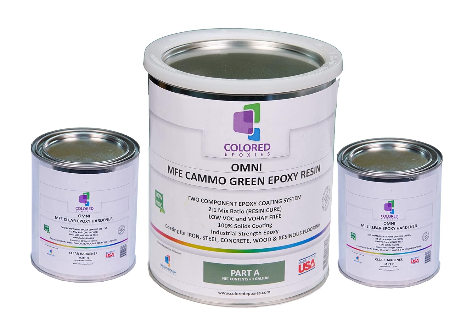 Colored Epoxies Cammo Green Epoxy Resin for Bar Tops, Table Tops, Wood, Concrete, Epoxy Art & Craft