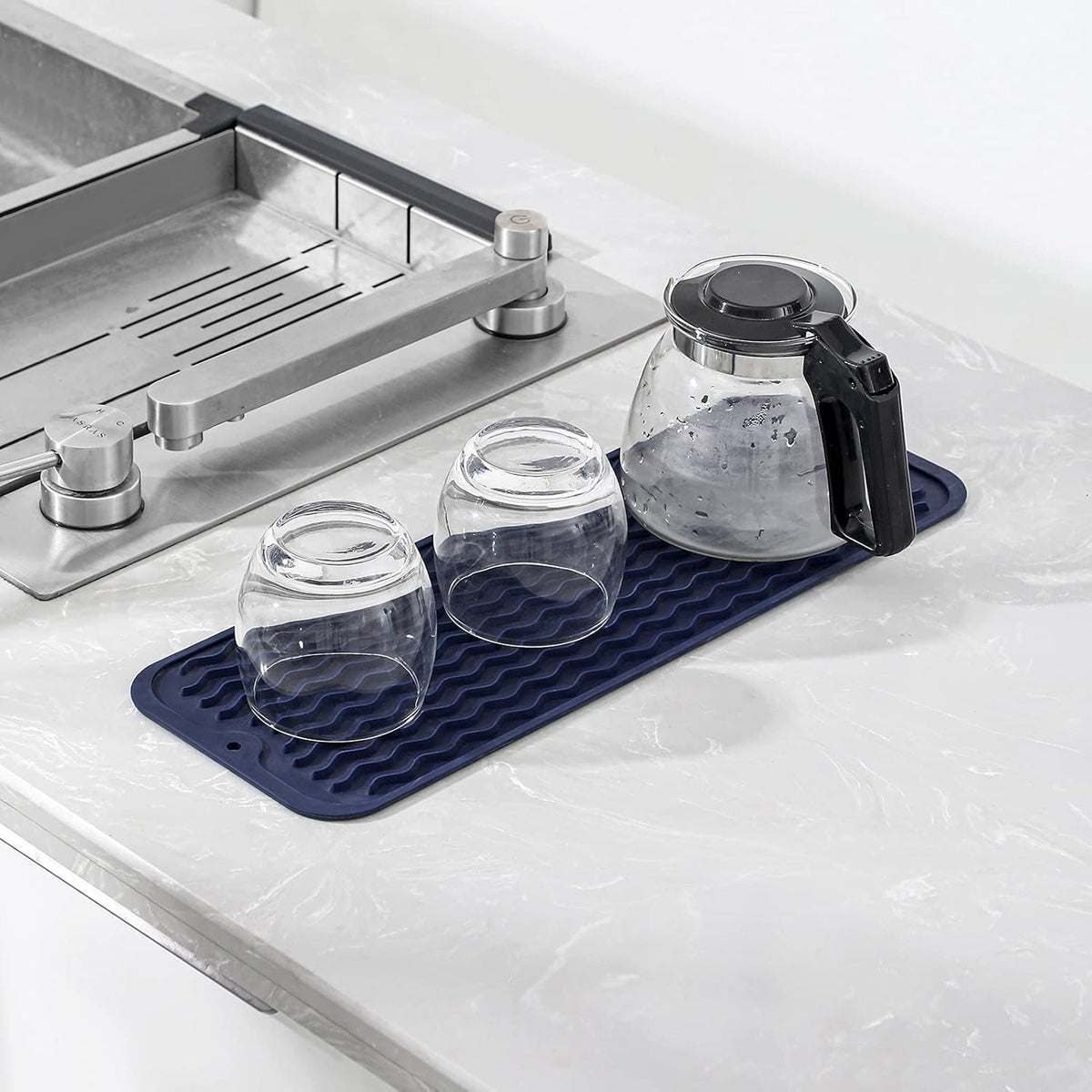 Silicone Dish Drying Mat for Multiple Usage,Easy clean,Eco-friendly,Heat-resistant Silicone Mat for