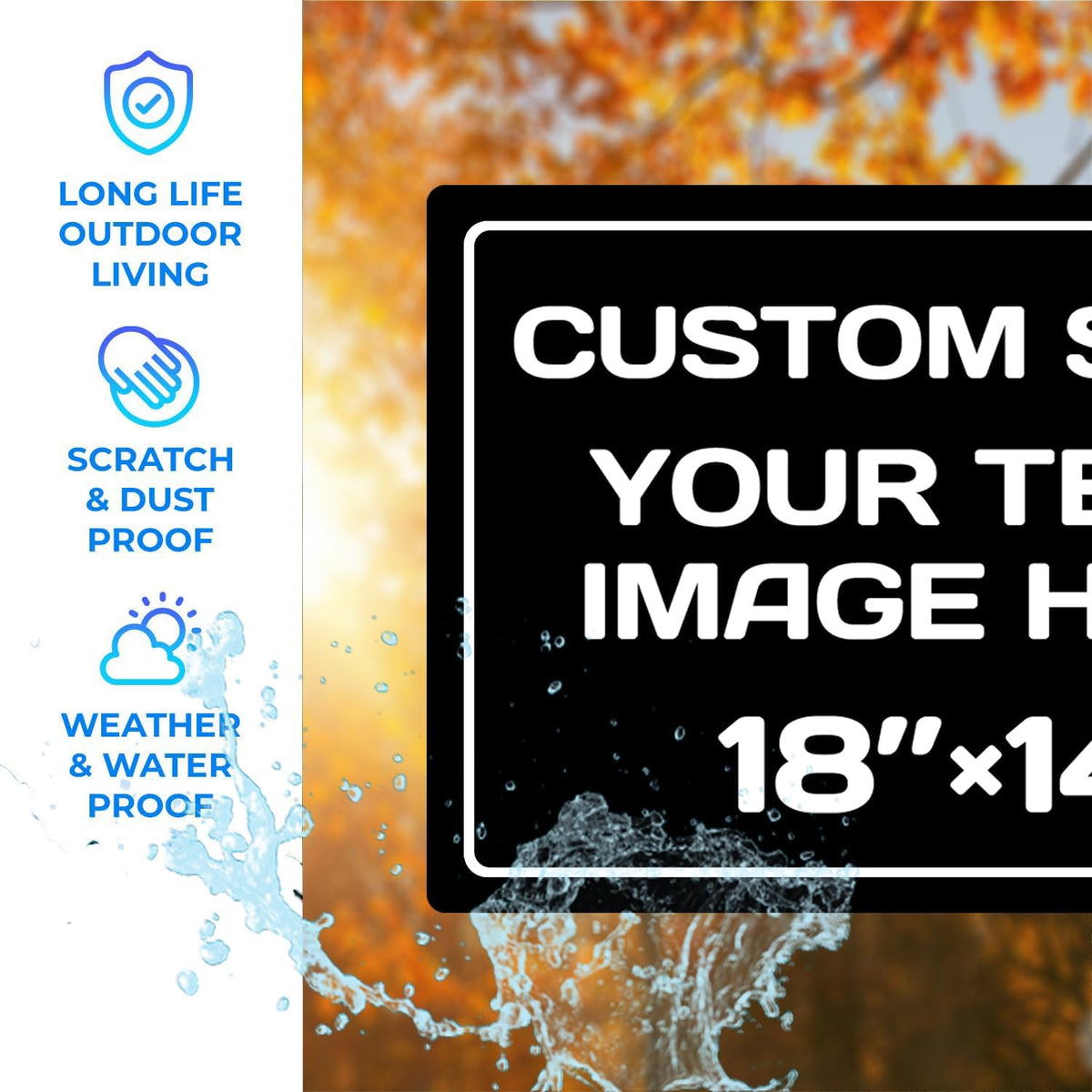 Custom Sign,Personalized Metal signs,Aluminum Weatherproof Metal Sign,Multiple Sizes Custom