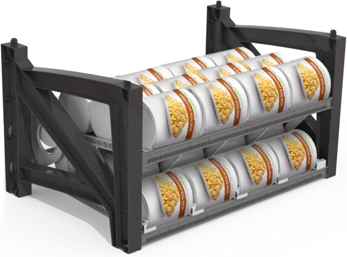 Shelf Reliance Cansolidator Max Small - 1-Pack Can Organizer for Pantry, Stackable Soda Can Storage