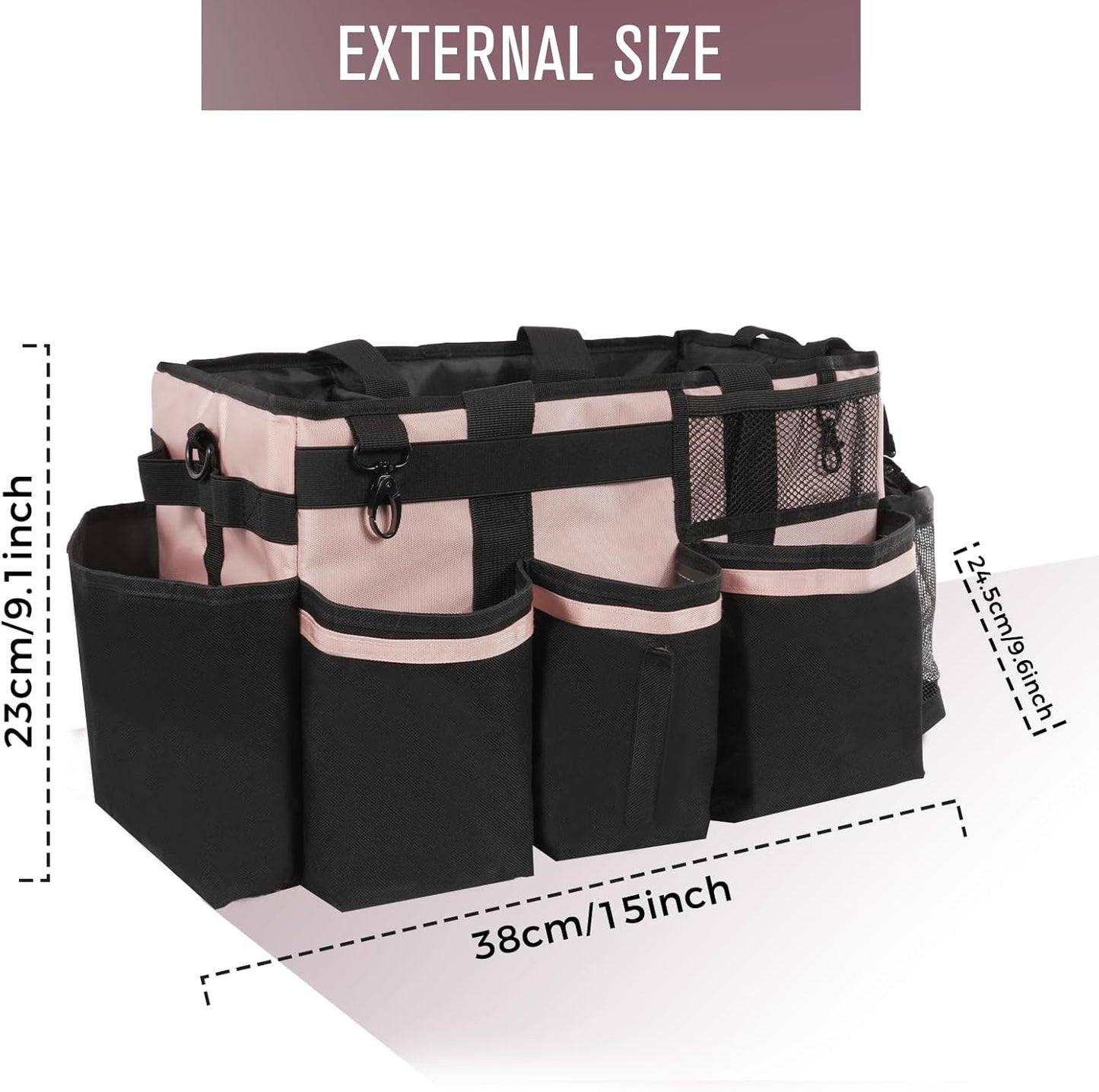 Wearable Cleaning Caddy, Cleaning Caddy Supplies Organizer with Handle & Shoulder Straps for