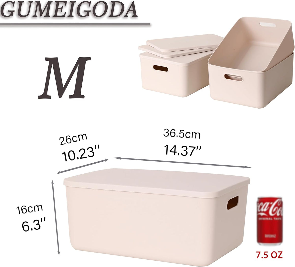 Plastic Storage Bins with lids,Storage Baskets,Container with handle,Storage Organizer Bins for