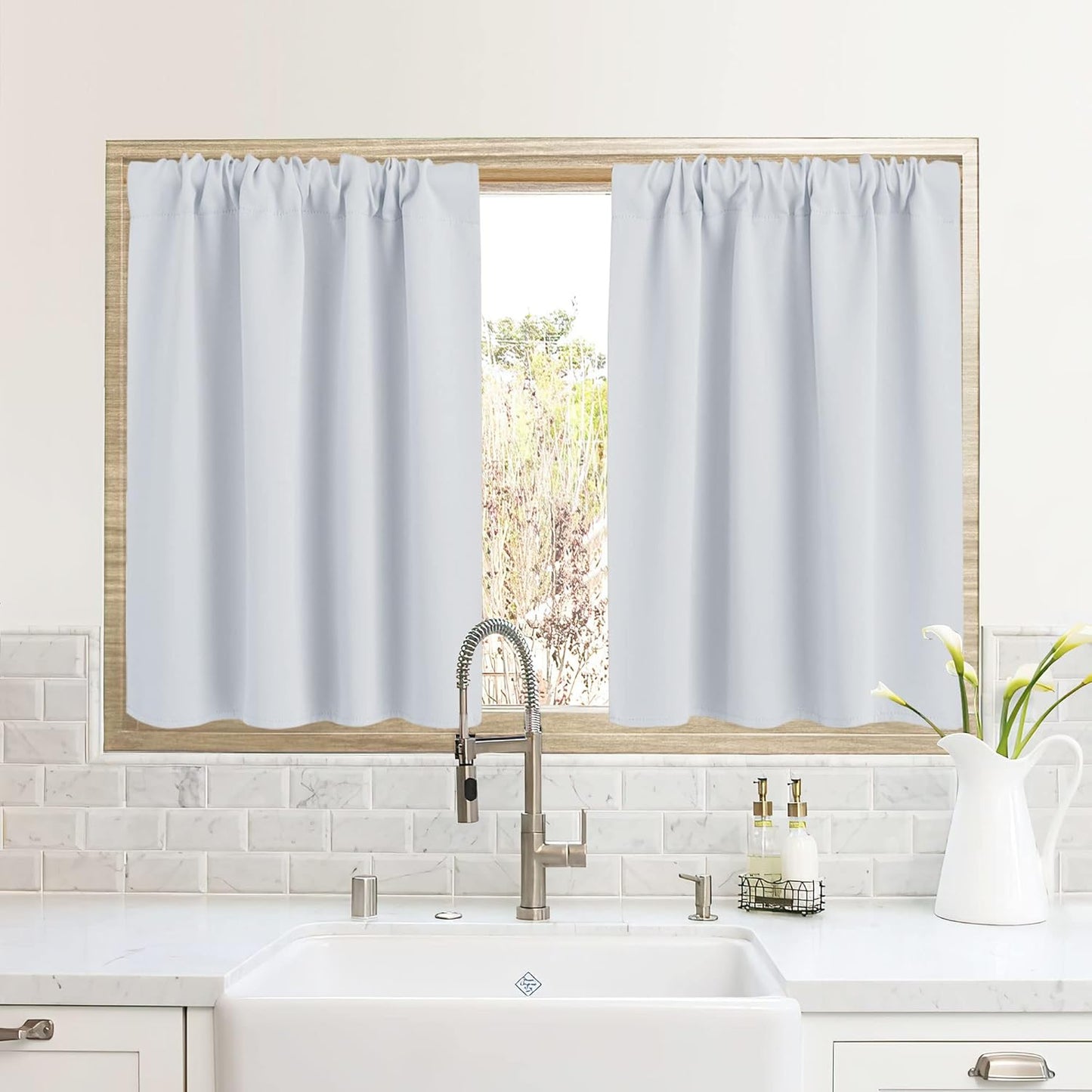 RYB HOME RV Camper Door Window Curtains -Blackout Privacy Curtains & Drapes for Bathroom Bedroom