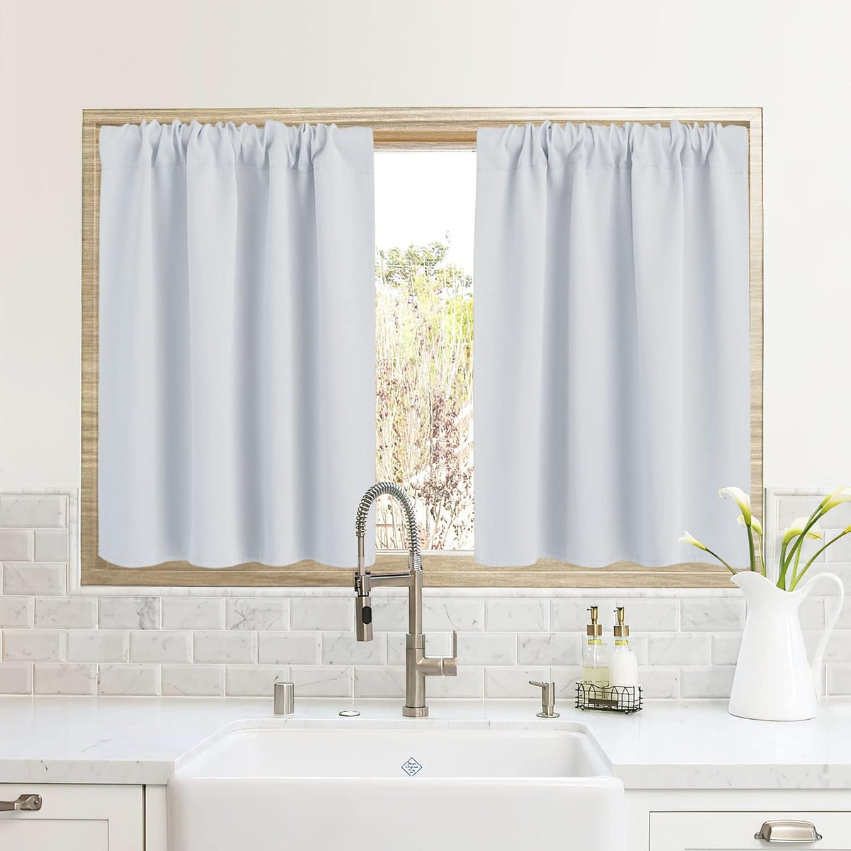 RYB HOME RV Camper Door Window Curtains -Blackout Privacy Curtains & Drapes for Bathroom Bedroom