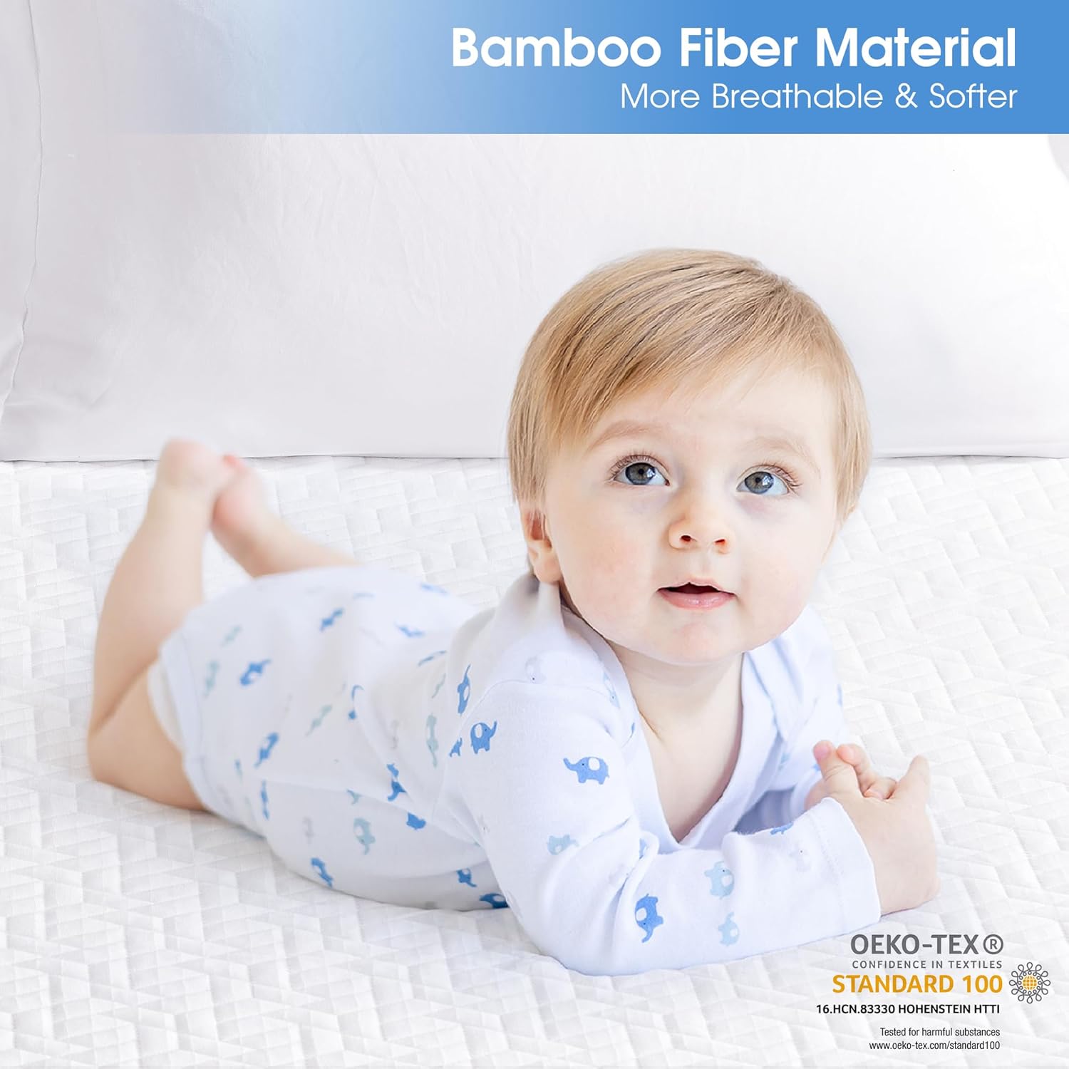 Hanherry 100% Waterproof Mattress Protector Full Size, Mattress Cover 3D Air Fabric Cooling