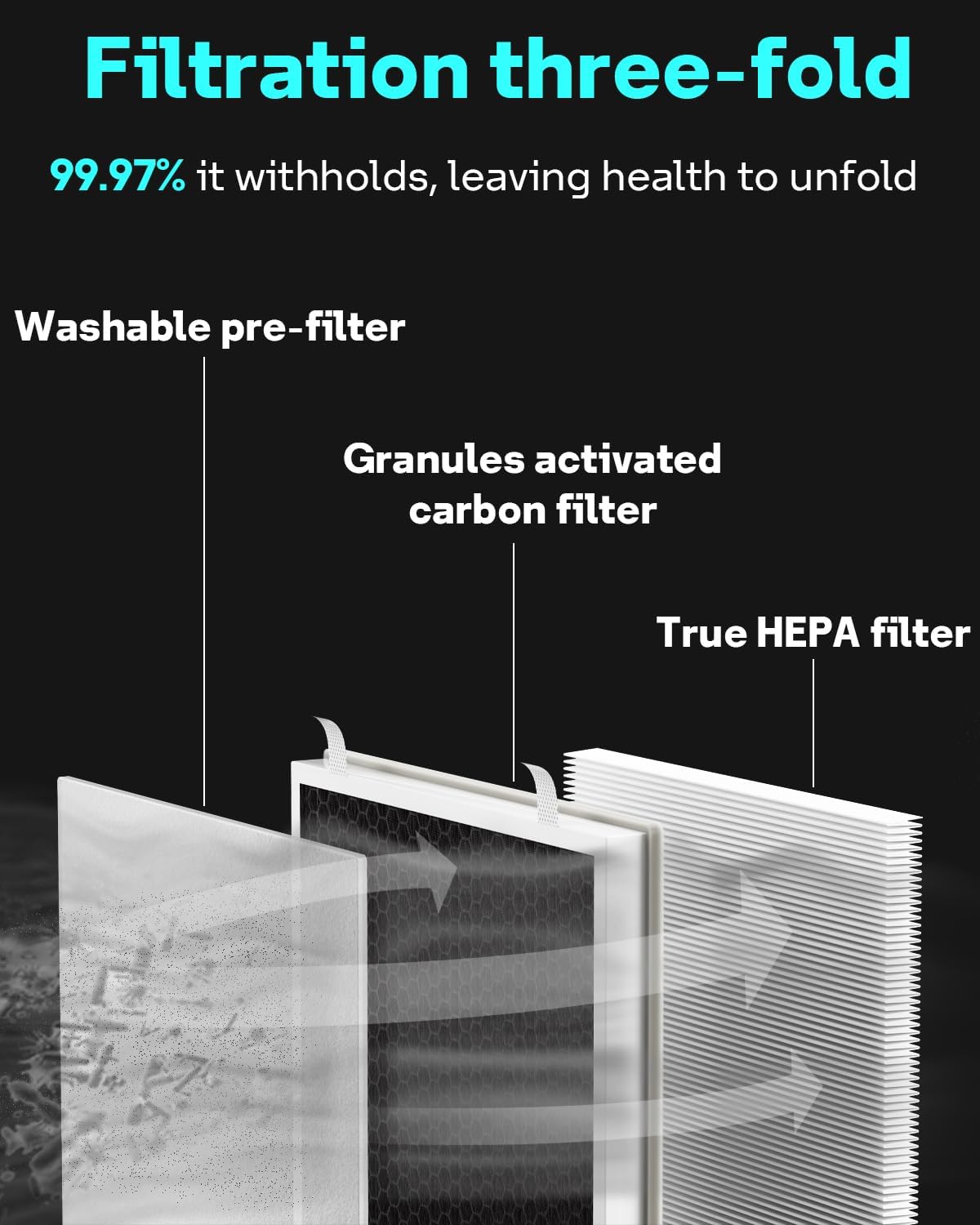 Leemone Vital 100 Replacement Filter Compatible with LEVOIT Vital100 Air Purifier and VAVA VA-EE004