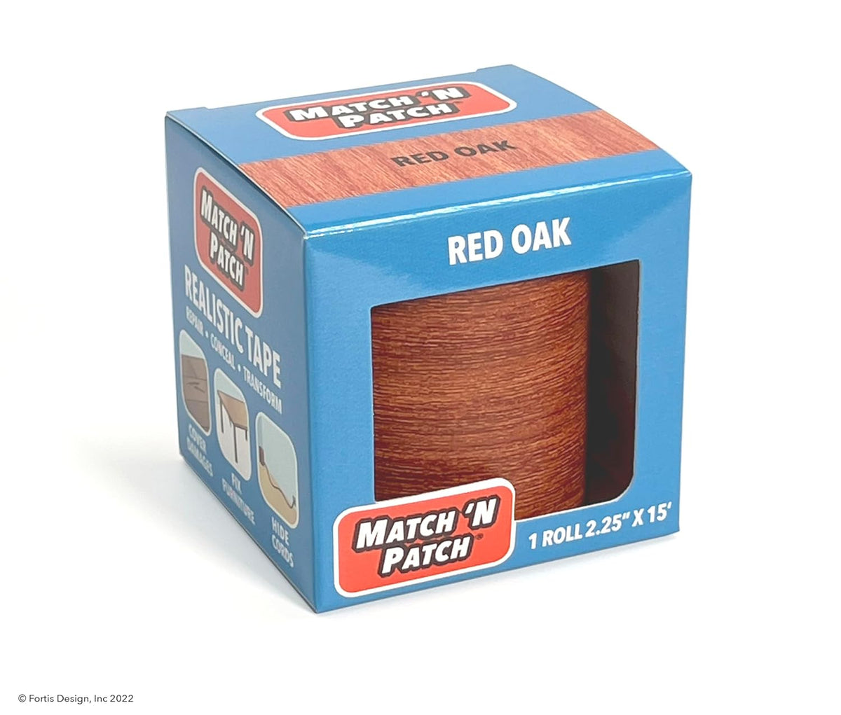 MATCH 'N PATCH Realistic Wood Grain Repair Tape - Durable Multi-Use Adhesive Tape for Furniture