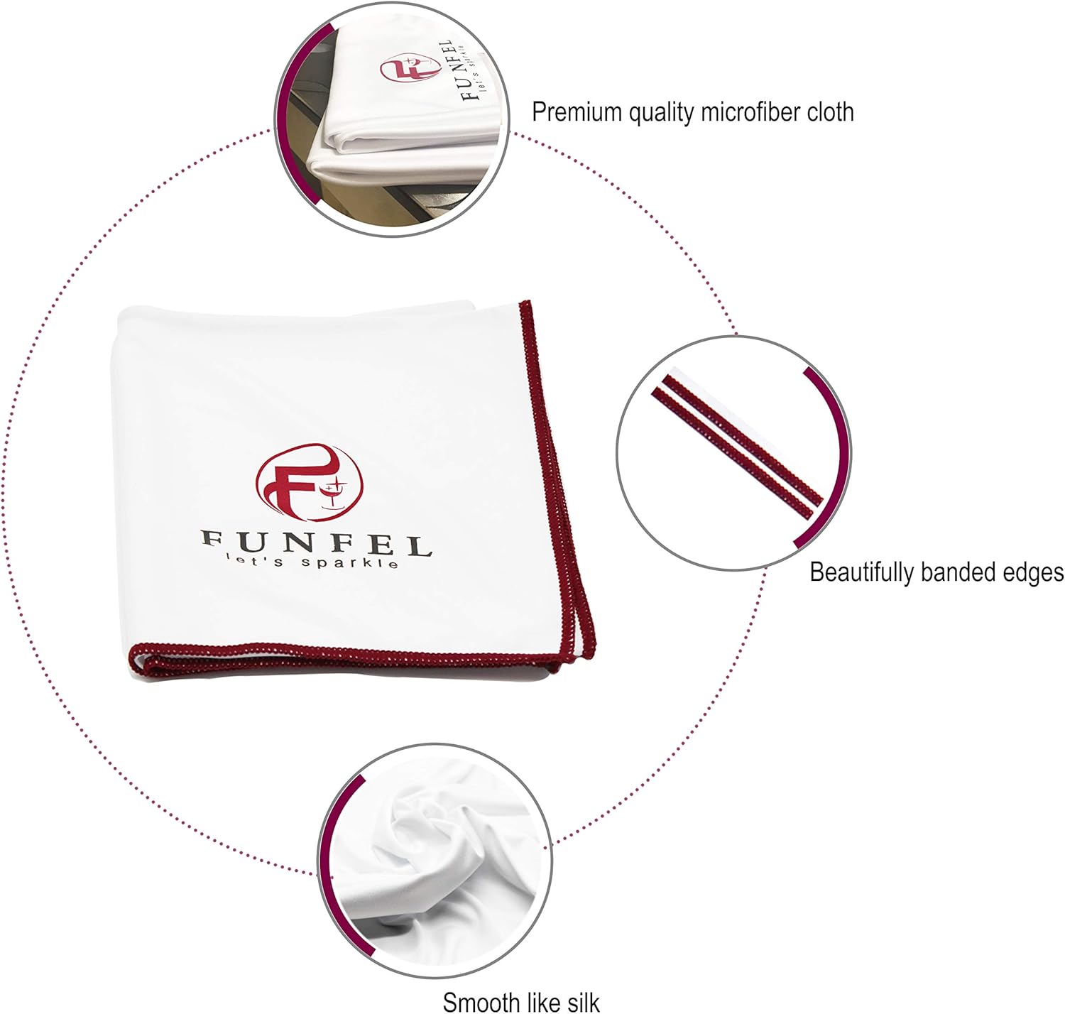 Large Microfiber Glass Polishing Cloth, Lint Streak Free Drying Towel 24x20 inch (4-Pack)