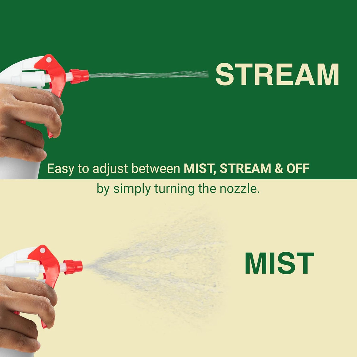 Heluva Green Spray Bottle Nozzle Replacement, Bottle Tops Only - Sprayer Nozzle Triggers for Heavy