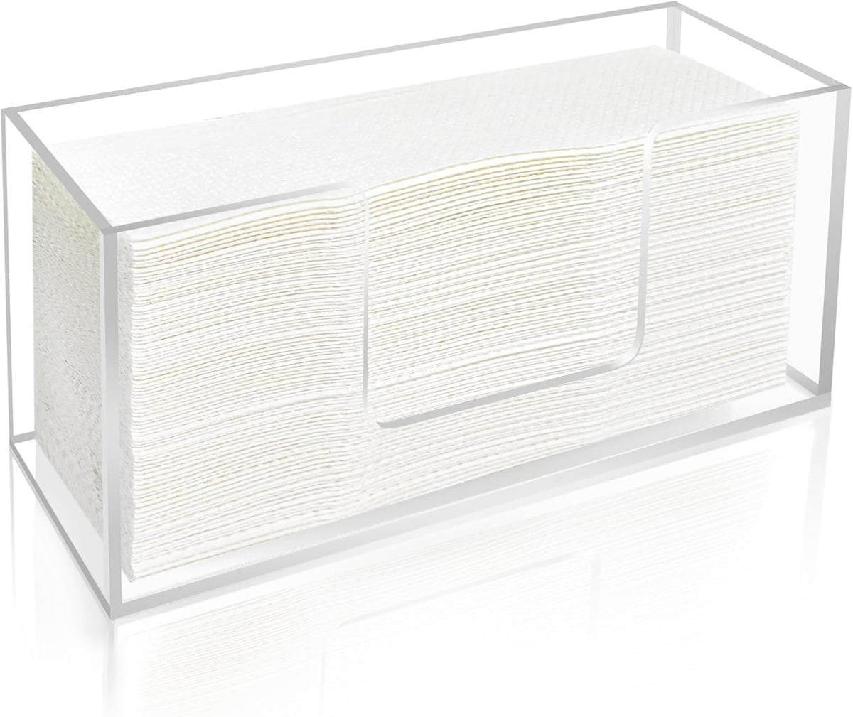 1Pack Acrylic Paper Towel Dispenser, Napkin Holder for Bathroom, Kitchen & Countertop – Paper Towel