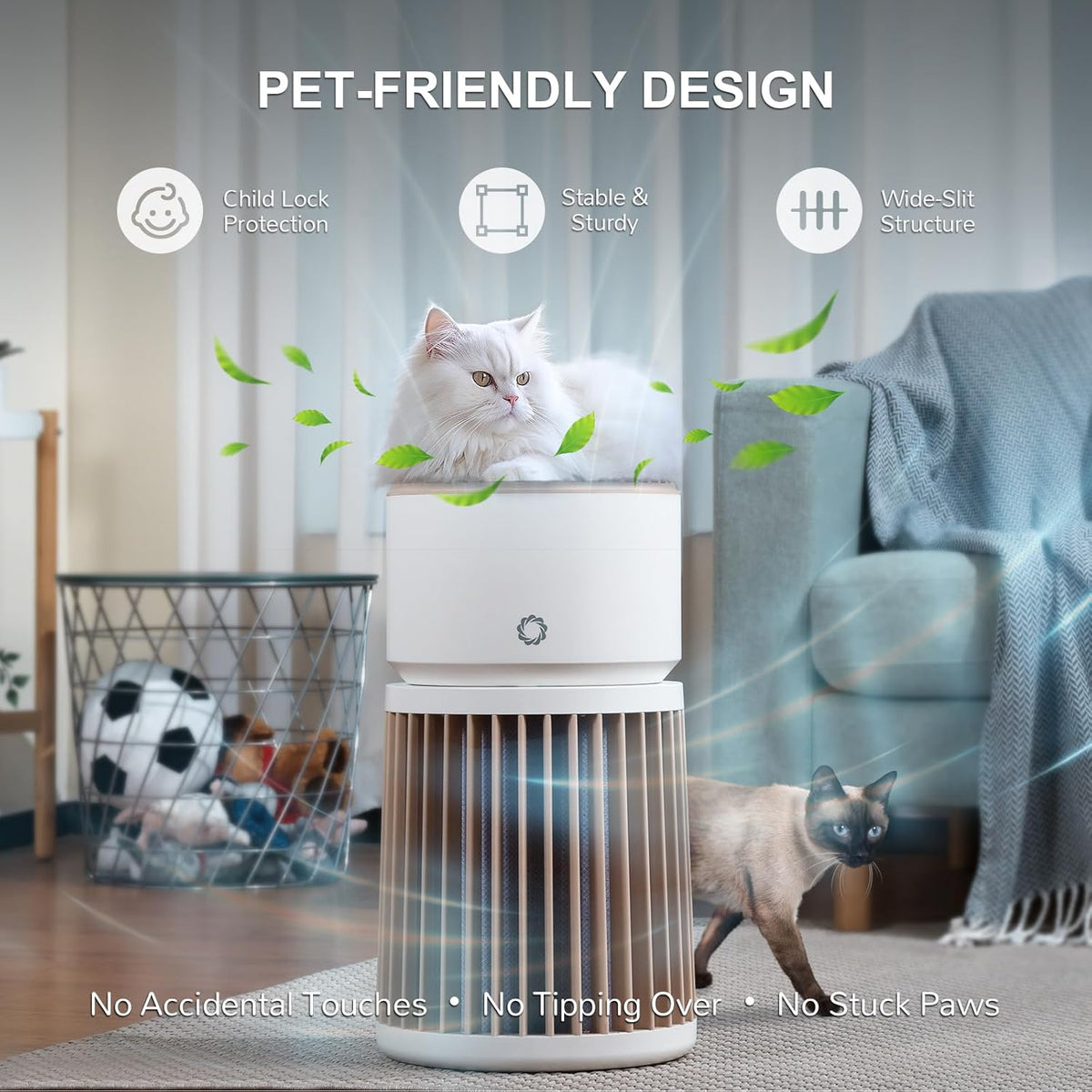 Airthereal Pet Air Purifier for Large Room up to 3500sq.ft - Odor Eliminate H13 Purple Filter - Air