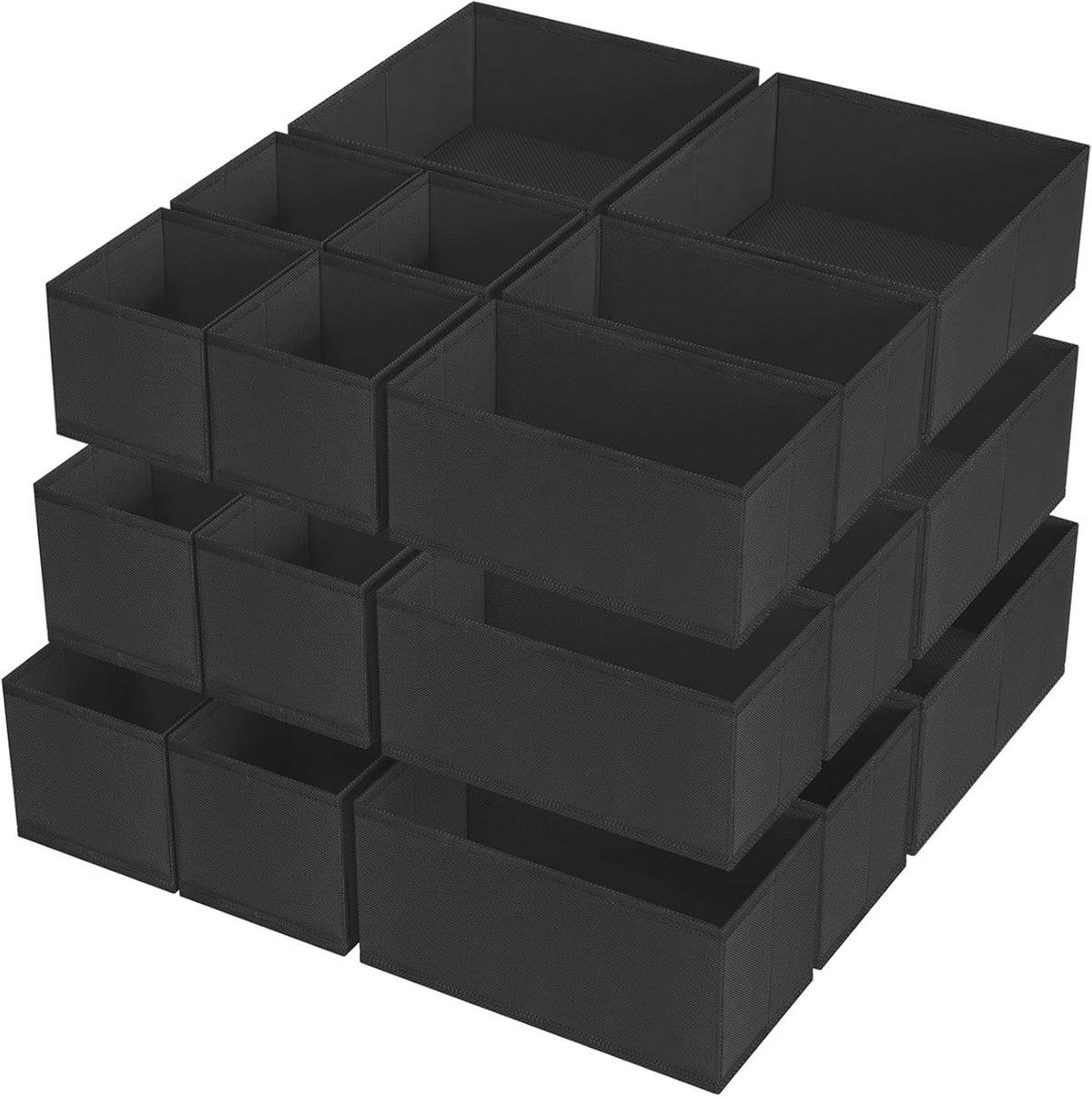Criusia Drawer Organizer Clothes, 24 Pack Underwear Drawer Organizers, Foldable Closet Organizers