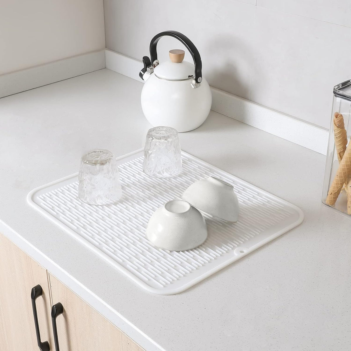 Silicone Dish Drying Mat for Multiple Usage,Easy clean,Eco-friendly,Heat-resistant Silicone Mat for