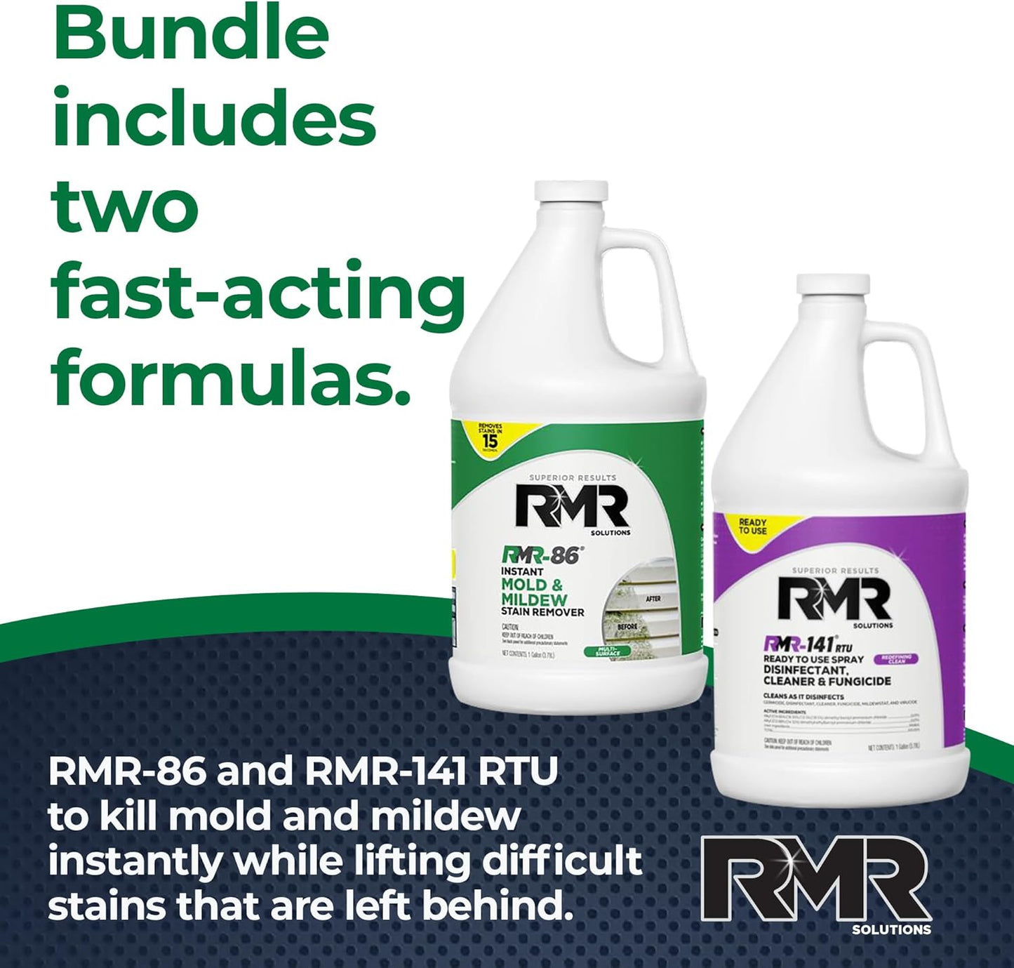 RMR Brands DIY Mold Remover Bundle - Complete Mold Killer & Stain Remover Bundle - Mold and Mildew