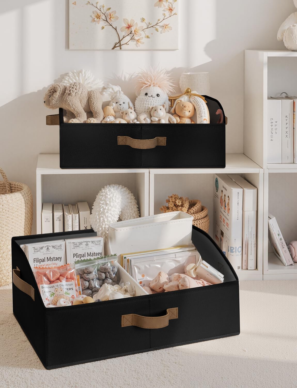 StorageWorks Closet Storage Bins, Trapezoid Organizer Box for Shelves, Fabric Clothes Bin, Foldable
