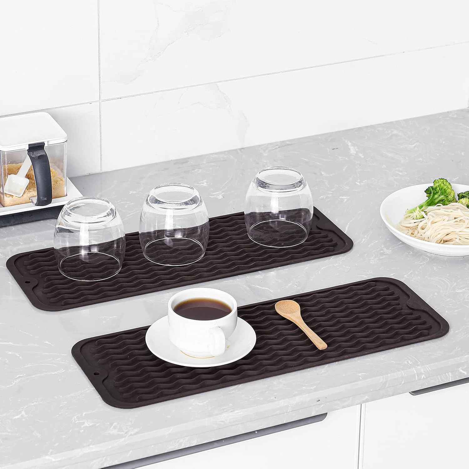 Silicone Dish Drying Mat for Multiple Usage,Easy clean,Eco-friendly,Heat-resistant Silicone Mat for
