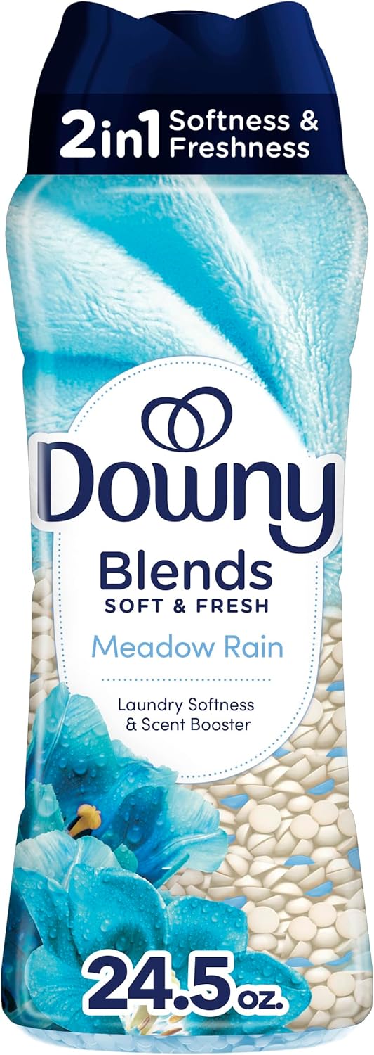 Downy Blends In-Wash Laundry Scent Booster Beads, Meadow Rain Scent, 24.5 OZ, Fabric Sottener Beads